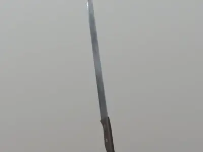 Machete stick with handle Low-poly 3D model