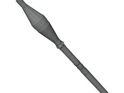 RPG Rocket Grenade  Low Poly Military Ammo 3D model