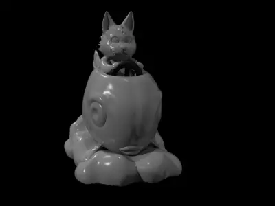 dog model high poly  3D print model
