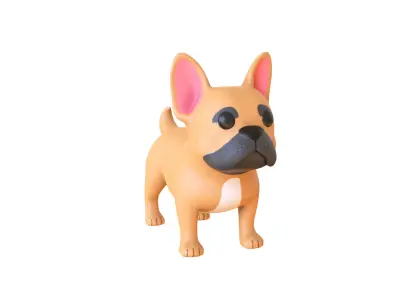 Cartoon Dog Animal 3D Model for Cartoon Characters Low-poly 3D model