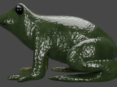 Green frog 3D model