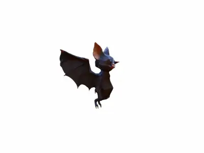 High 3d Render Animal Little Brown Bat Flying 3D model buy