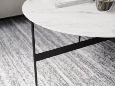  Marble Replica B&amp;B Italia Carrara Coffee Table Model 