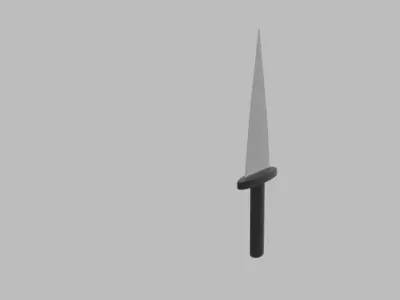 Low Poly Knife 5 sword Free low-poly 3D model