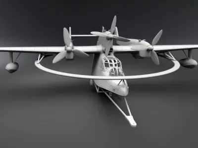 Blohm and Voss BV 138 scale model 3D print model