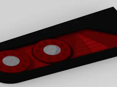 Lanterna Randon 2013  Back Light Randon trailers Free low-poly 3D model
