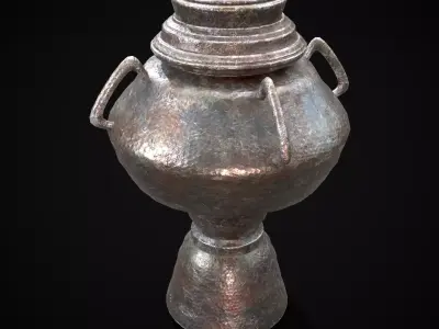 Antique Silverware Pitcher Low-poly 3D model