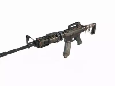 Sci Fi wasteland style rifle 3D model