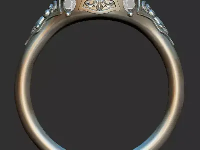 Gothic Skull Ring 3D print model