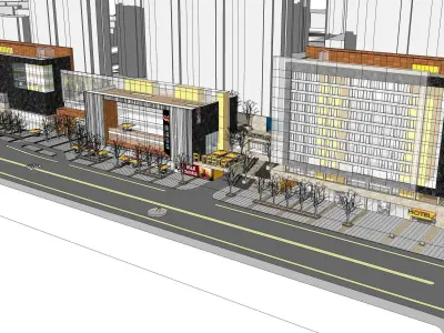 Sketchup Commercial Office Complex K2 3D model