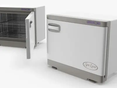 Spa Luxe Hot Towel Warmer Cabinet White 3D model
