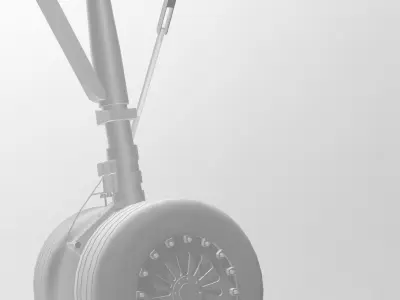 737 landing gear Low-poly 3D model