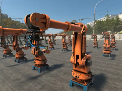 Forklift Collection HQ - PBR Low-poly 3D model