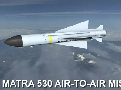 Matra 530 Missile Low-poly 3D model