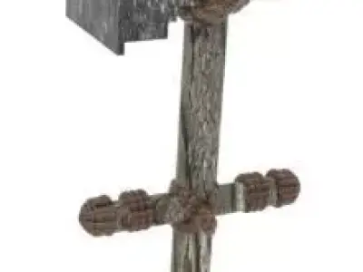 Wooden Hammer 3D model