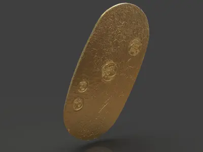 Gold Coin Koban 3D print model