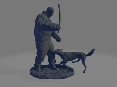 Dog trophy 3D print model