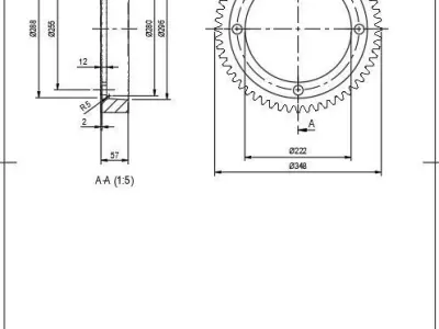 Gear Wheel  - 56 teeth 3D model