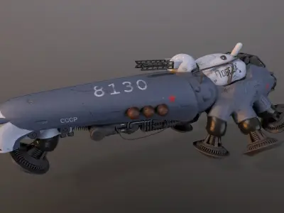 RUSSIAN HOVERCRAFT TANK MK II Low-poly 3D model