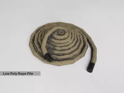 Low Poly Rope Pile Low-poly 3D model