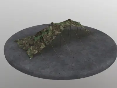 Tent 3d model camouflage 3D model