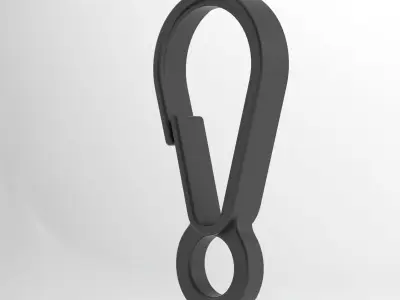 Plastic Snap Hook Free 3D model