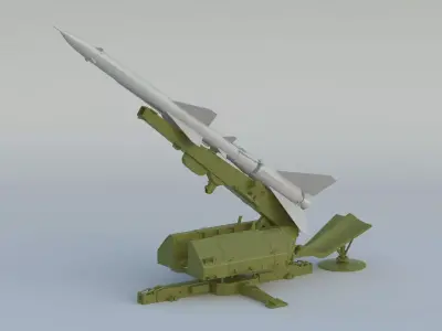 S-75 Dvina SA-2 Guideline S-75 Desna V-750 3D model