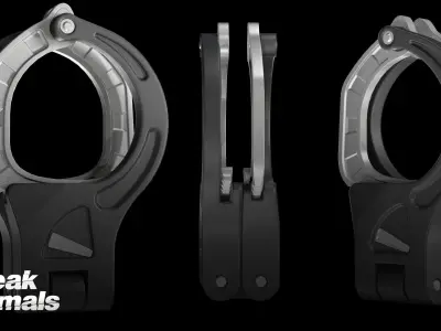 SHN Cuffs with Two covers Low-poly 3D model