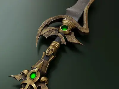 Fantasy style dagger 1 3D model
