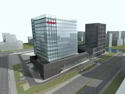 Office Building 3D model 387