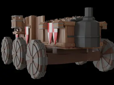 Medieval tank Free 3D model
