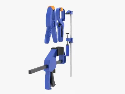Clamp Set Low-poly 3D model