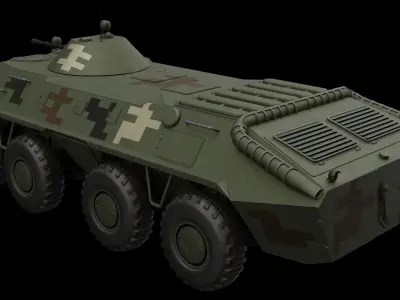 BTR-70 Low-poly 3D model