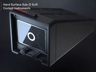 25 Hard Surface Sub-D Scifi Cockpit Instruments 3D model