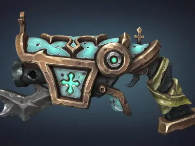 Inquisitor pistol Low-poly 3D model