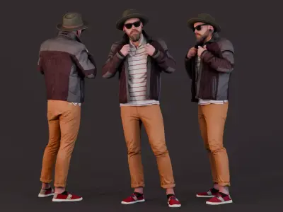 Chic Adventurer - Quilted Jacket Guy 3D model