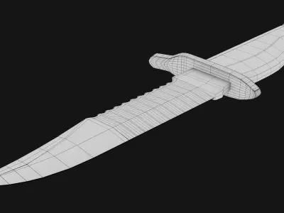Combat Knife Low-Poly 3D Model Low-poly 3D model buy