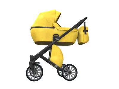 Baby stroller 09 3D model