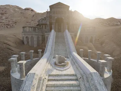 Parthenon-Historical Greek Temple 3D model 2