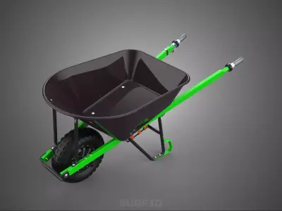 SINGLE WHEEL DIRECT DRIVE ELECTRIC WHEELBARROW POWER BARROW MONO 3D model