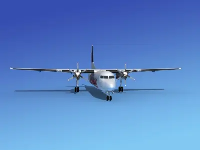 Fokker 50 Skyways 3D model