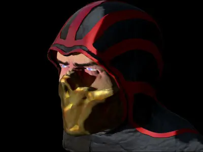 mortal kombat portrait  Low-poly 3D model