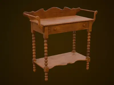 Maple Washstand Low-poly 3D model
