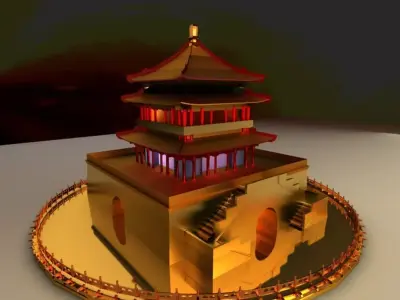 Chinese house 3D model buy
