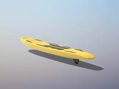 Lifeguard Rescue Board Low-poly 3D model