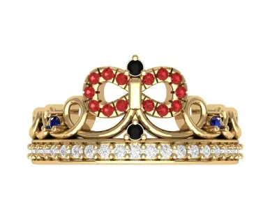 Crown Ring 3D print model