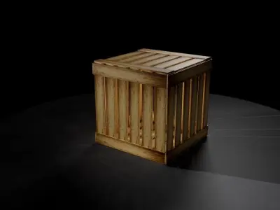 Wooden Crate 3D model purchase