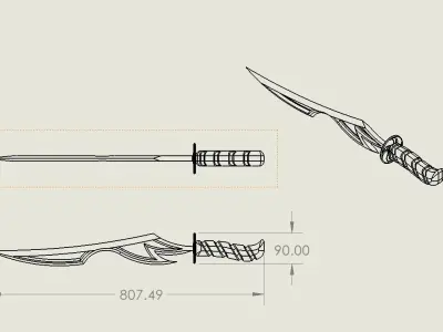 Sword weapon 3D model