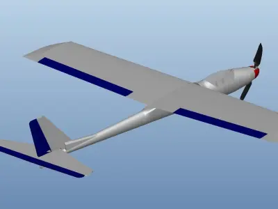 RC aircraft model 3D model