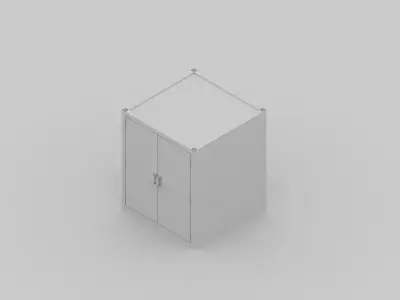 Caisson de protection Free low-poly 3D model